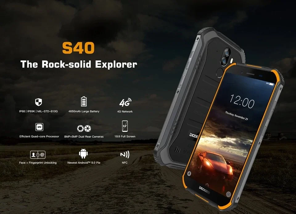 Doogee S40 Pro — Vista Trasera Oficial
