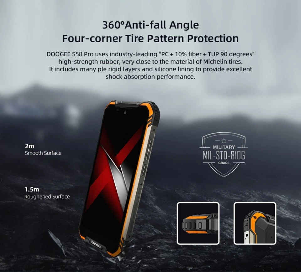 Doogee S58 Pro — Acabado Oficial