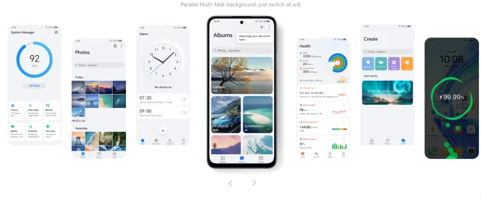 Honor X7b — Perfil Lateral y Chasis