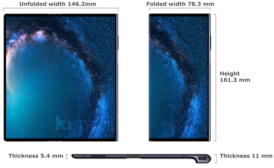 Huawei Mate X — Vista Trasera Oficial