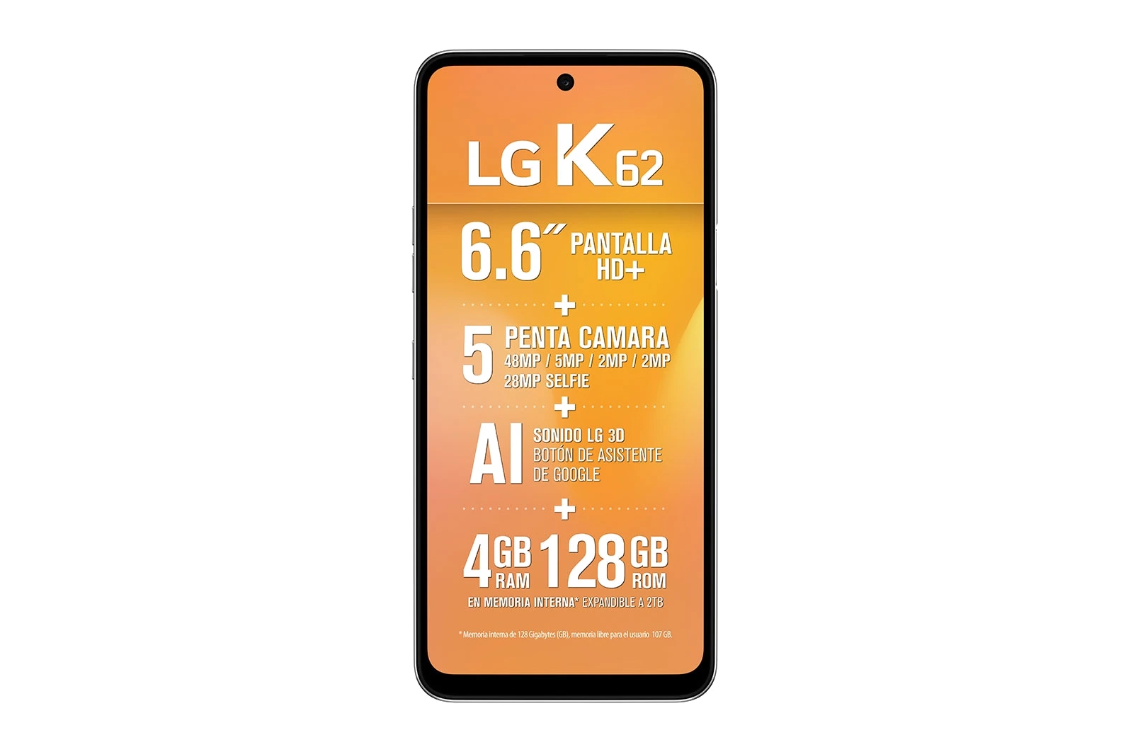 LG K62 — Vista en Perspectiva