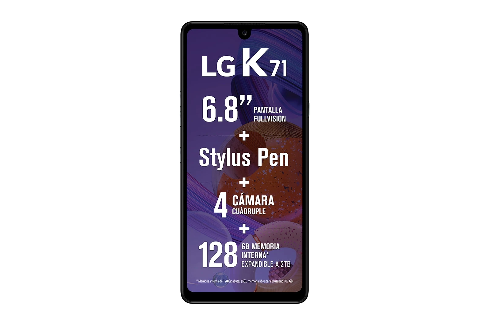 LG K71 — Vista en Perspectiva