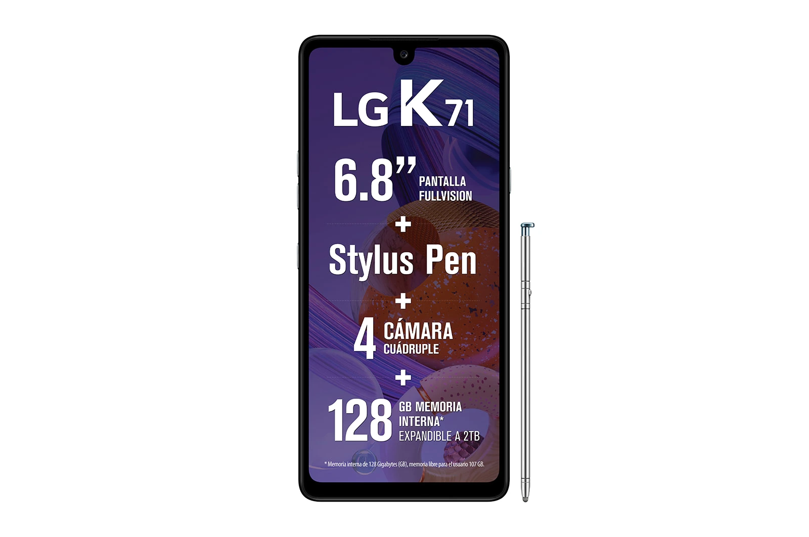 LG K71 — Vista en Perspectiva