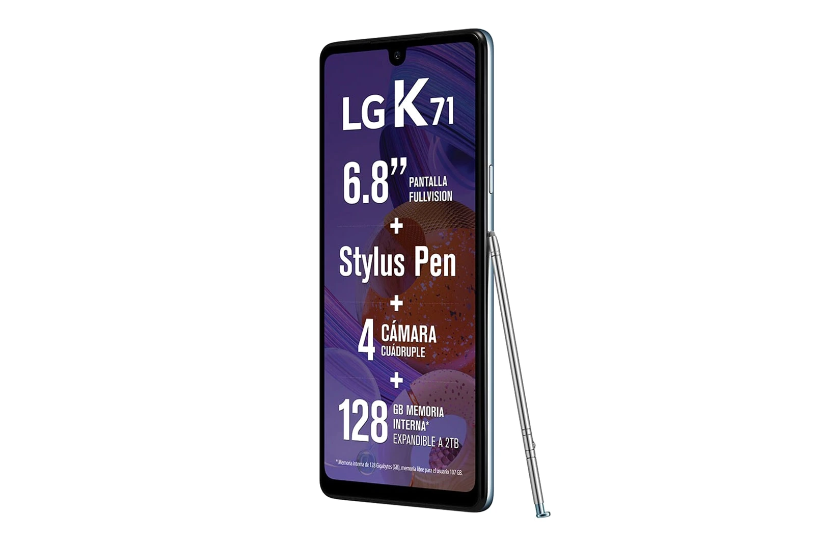 LG K71 — Vista en Perspectiva
