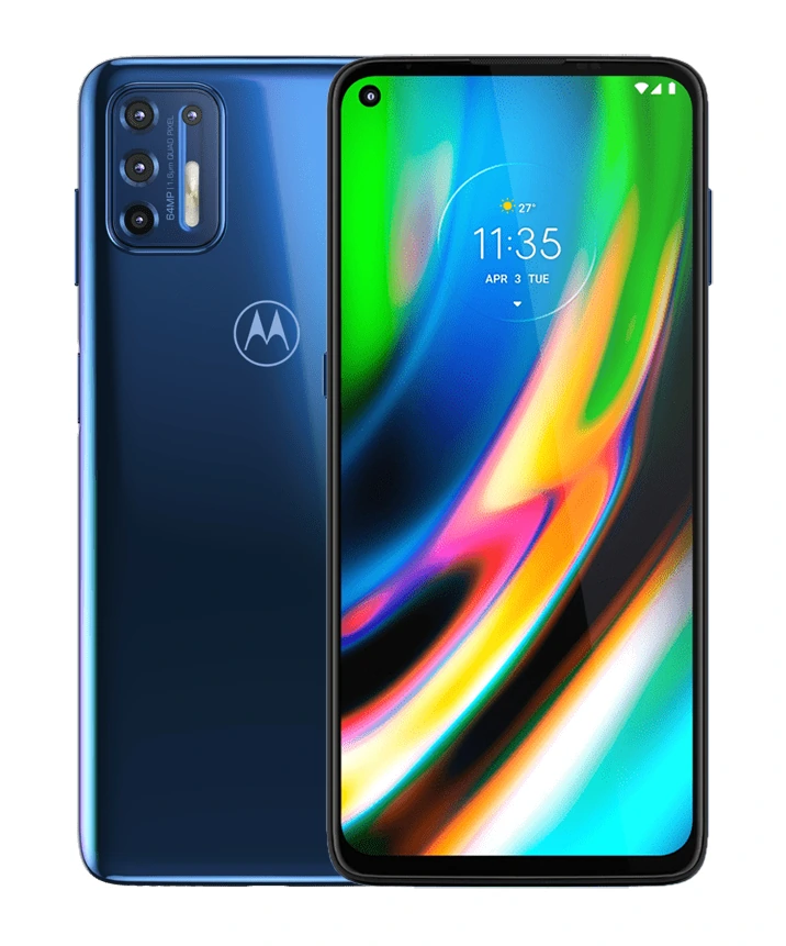 Motorola Moto G9 Plus — Vista en Perspectiva