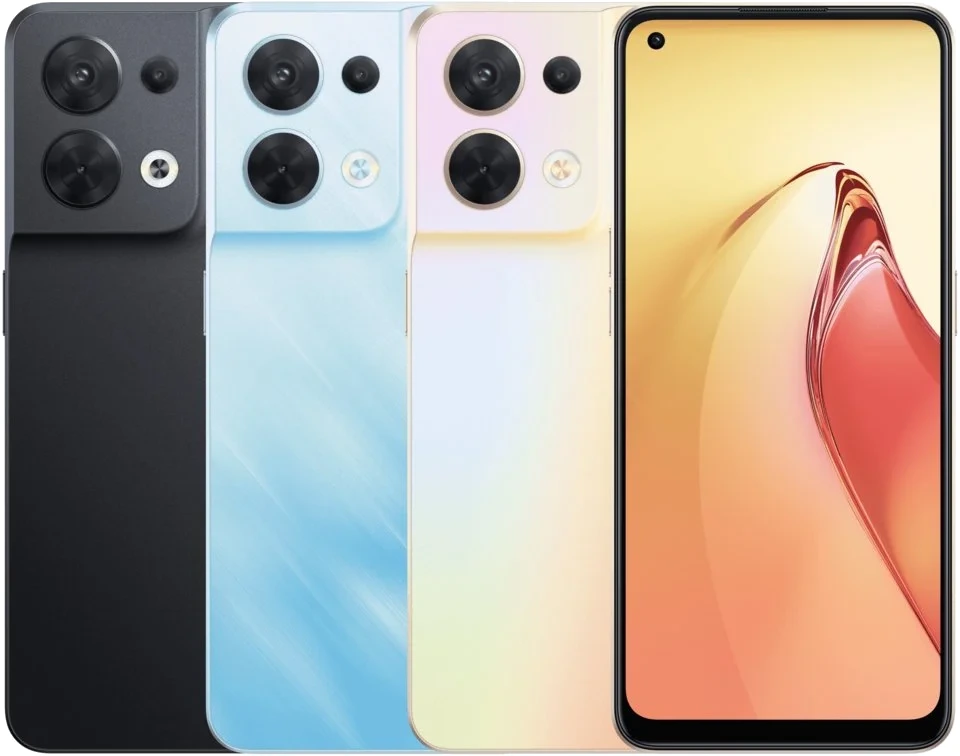 Oppo Reno8 — Vista Trasera Oficial