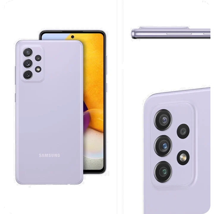 Samsung Galaxy A72 — Vista Trasera Oficial