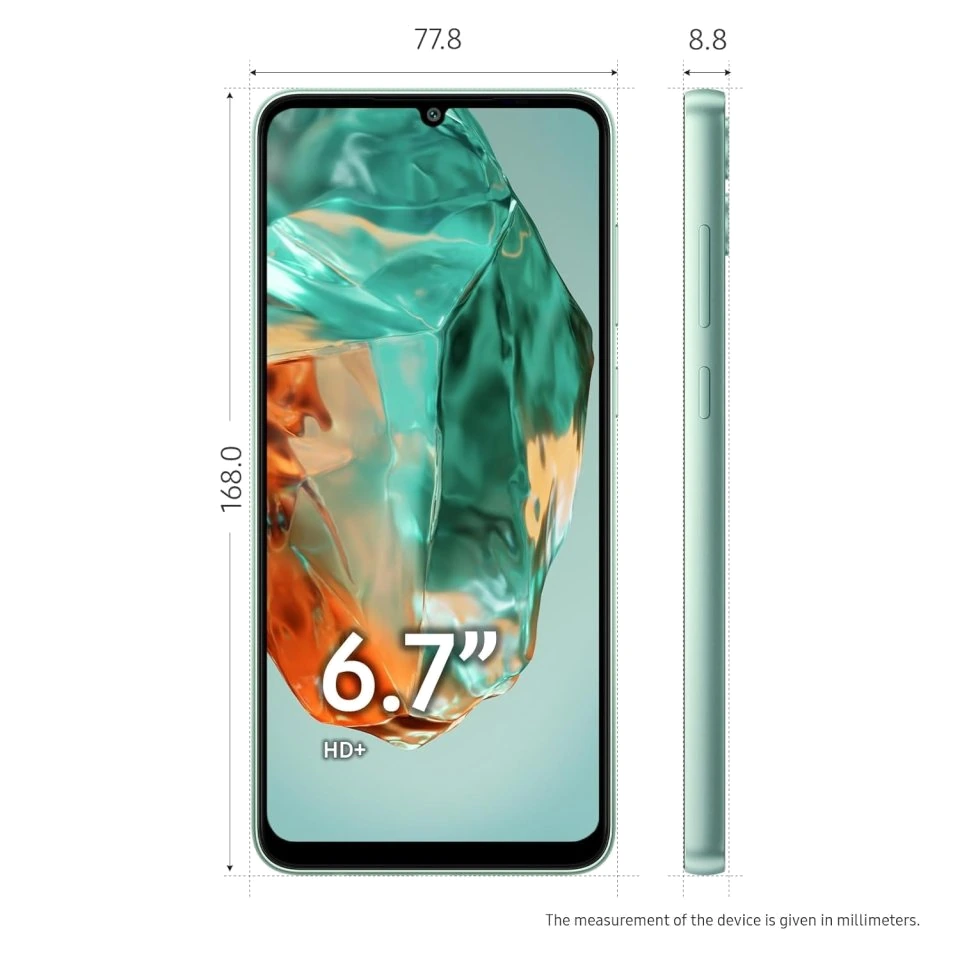 Samsung Galaxy M05 — Perspectiva de Estudio