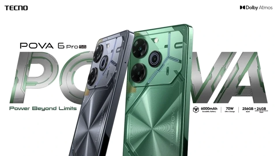Tecno Pova 6 Pro — Vista Trasera Oficial
