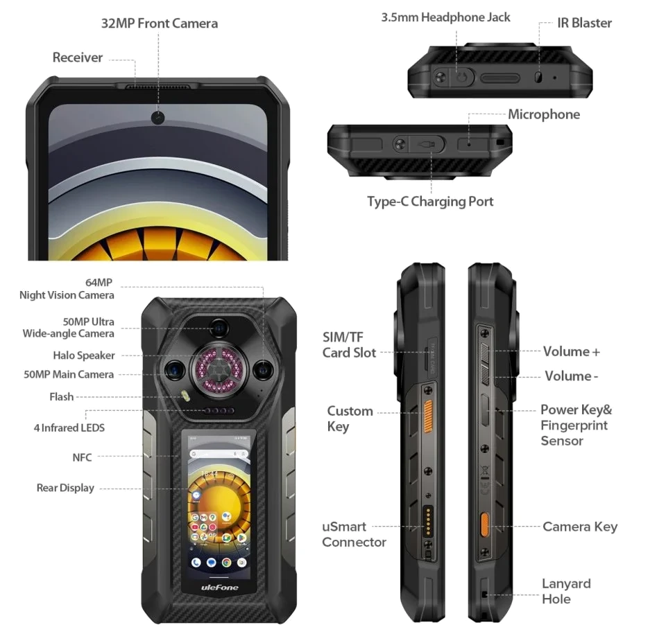 Ulefone Armor 30 Pro — Perfil Lateral y Chasis