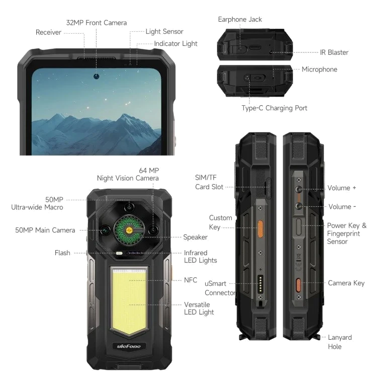 Ulefone Armor 33 — Perfil Lateral y Chasis