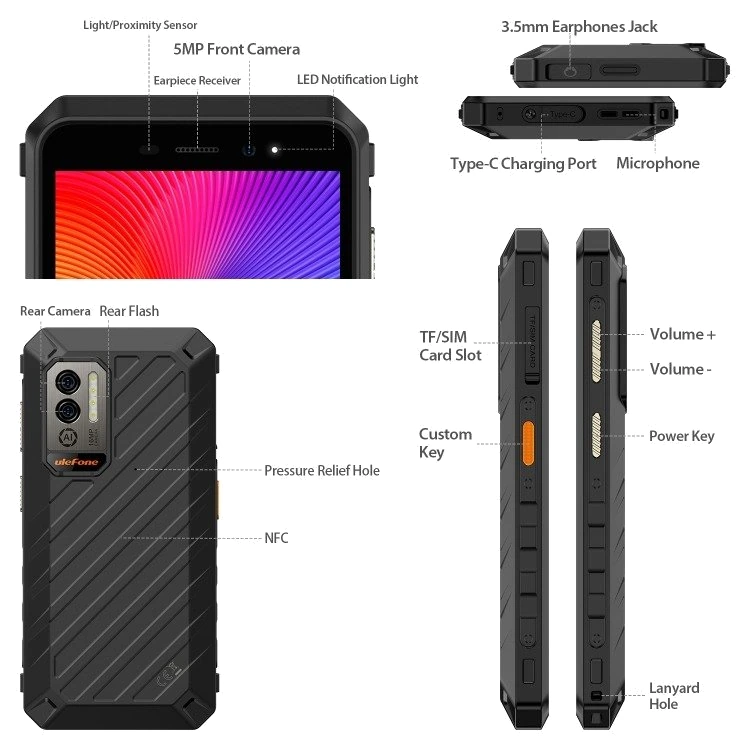 Ulefone Armor X11 — Perfil Lateral y Chasis