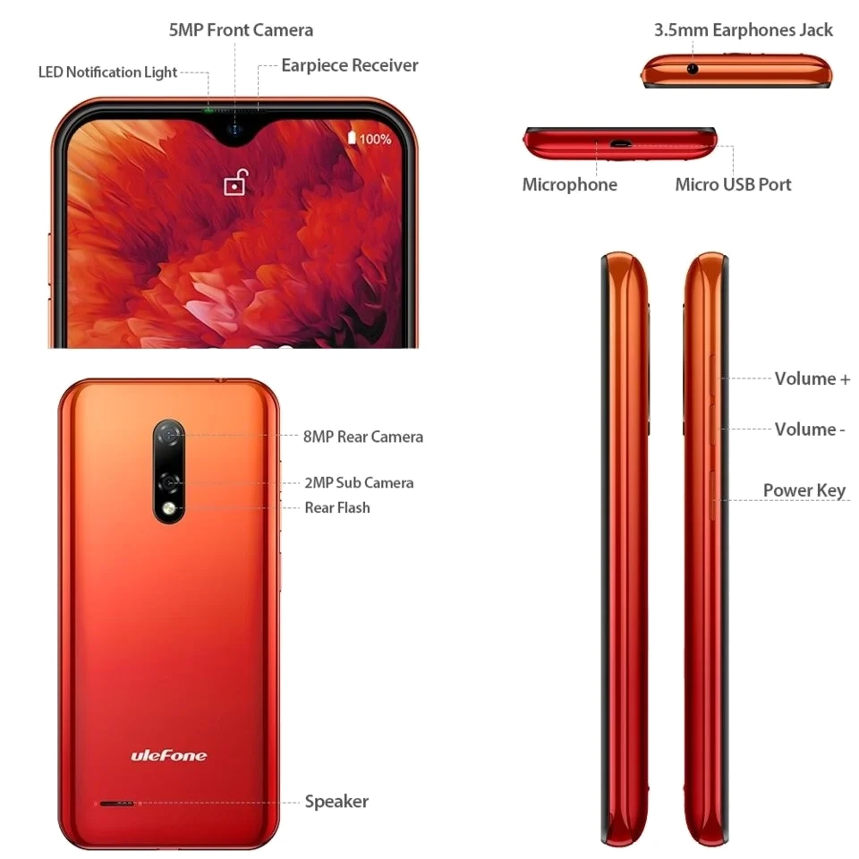 Ulefone Note 8P — Acabado Oficial
