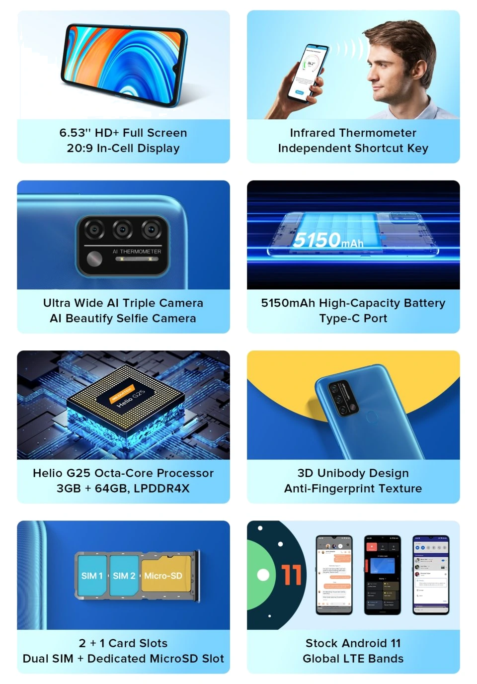 UMiDIGI A9 — Perspectiva de Estudio